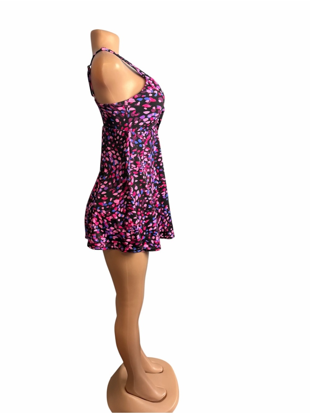 Swim Solutions Swim Dress Pink and Purple Multicolor Swimsuit - Picture 7 of 10